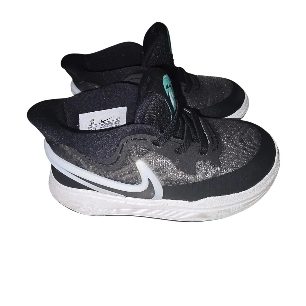 Nike‎ Kyrie 7 Kids Black Glitter Basketball Shoes Size 6C DQ8081 001 Children's